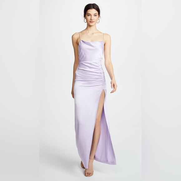 Alice + Olivia Dresses & Skirts - Alice + Olivia Purple Diana Satin Maxi Gown Dress Sz. 4